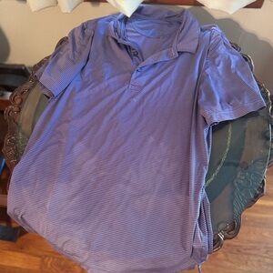 Men’s Large Striped Kirkland Signature Polo Shirt